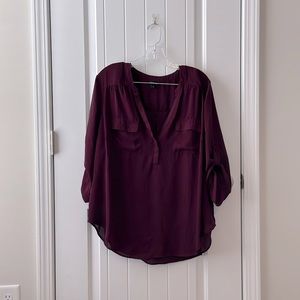 Torrid Burgundy Red Sheer Work Shirt
